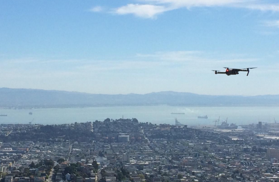 A drone at Twin Peaks